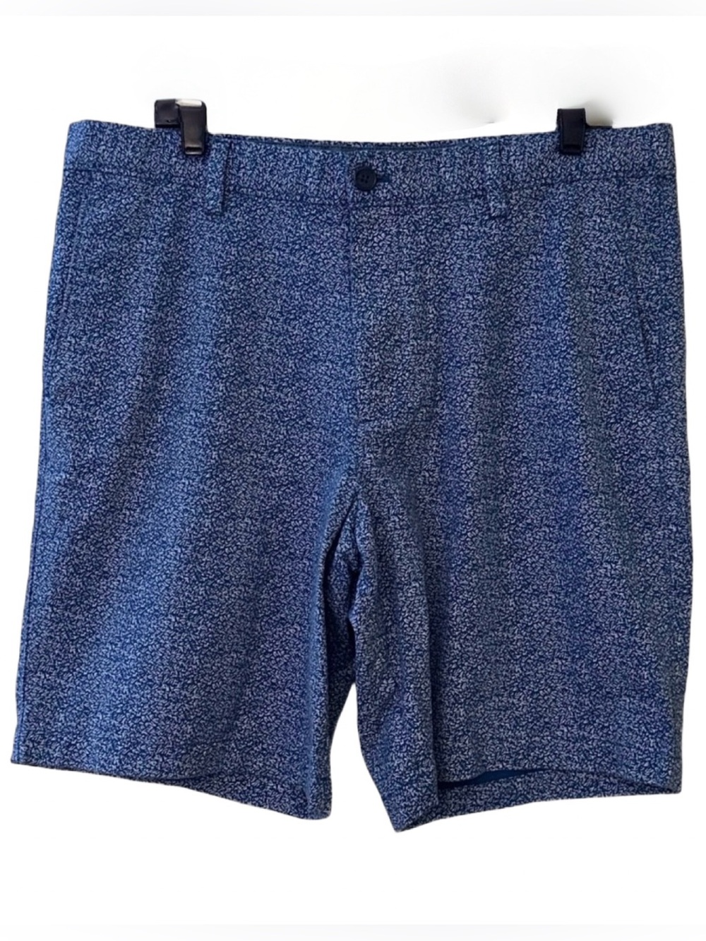 Banana Republic Men’s Blue White Print Aiden Chino Flat Front Shorts Size 35